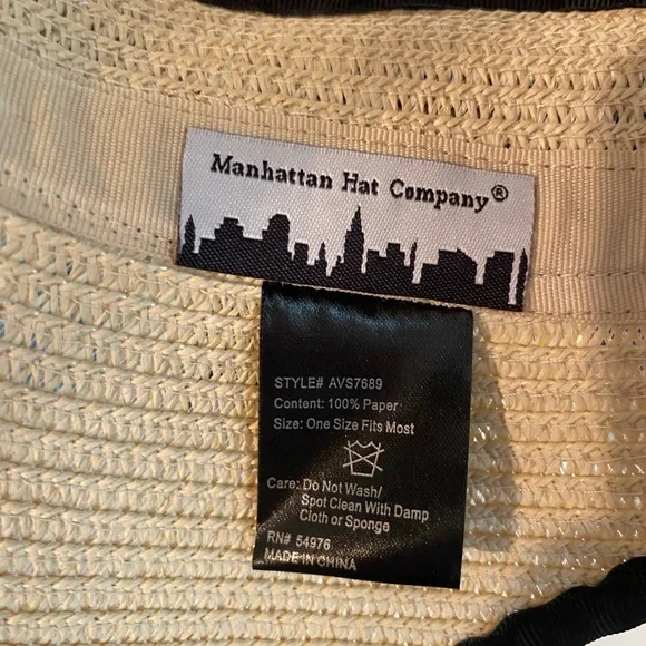 Vintage Manhattan Hat Co. Straw Visor - Picture 5 of 8